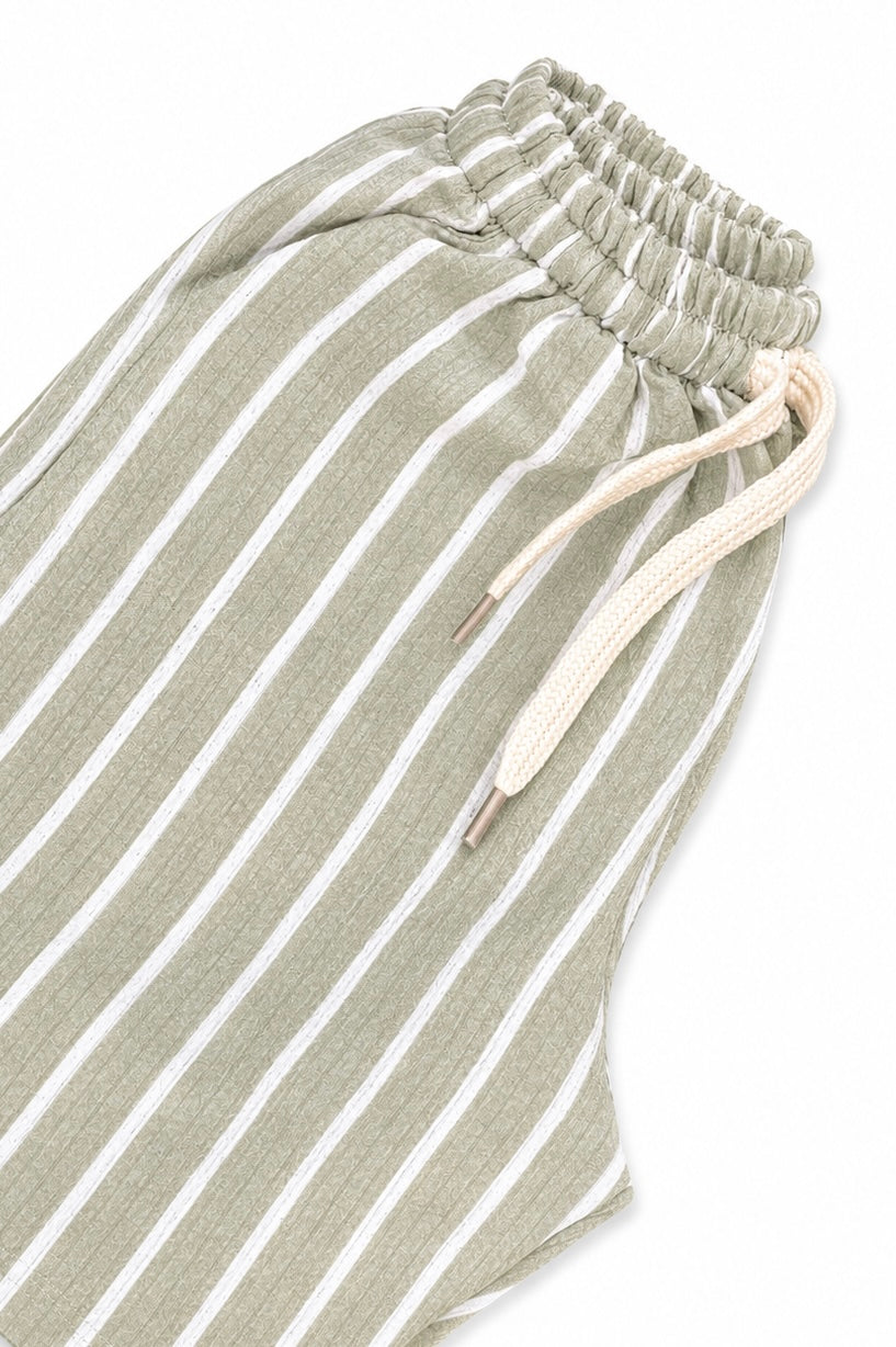The Haven Baby Edit - Striped Olive Unisex Pants