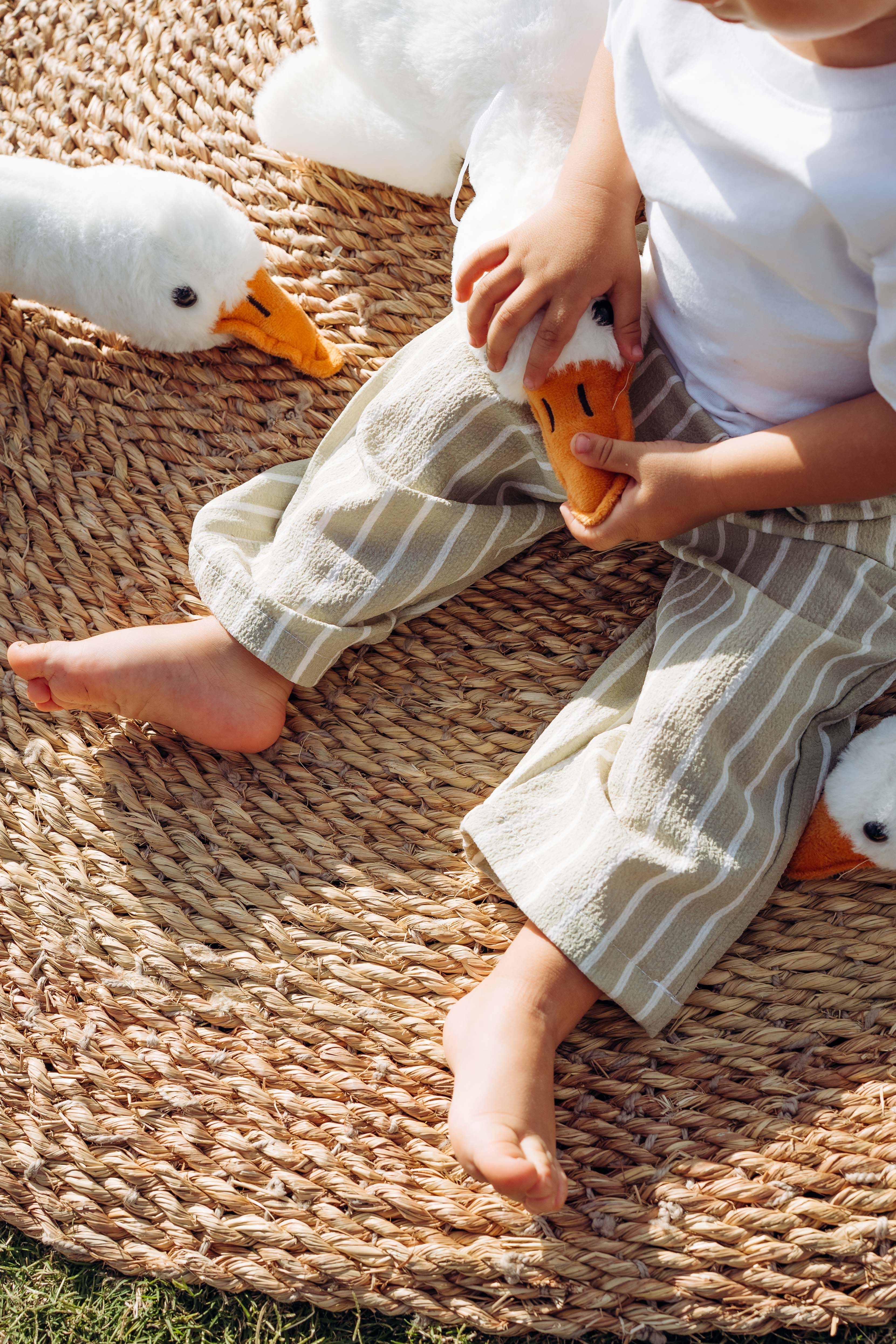 The Haven Baby Edit - Striped Olive Unisex Pants