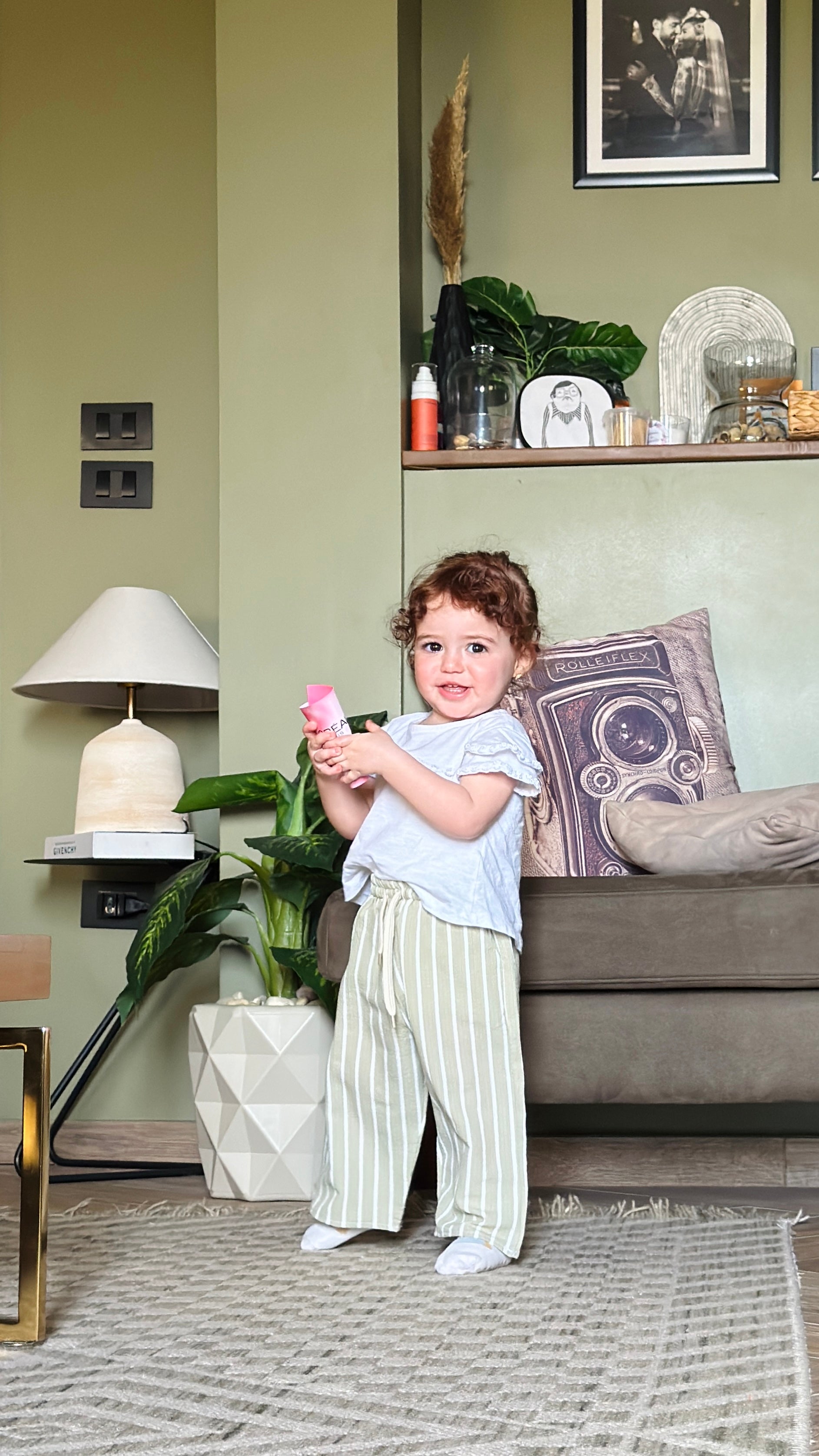The Haven Baby Edit - Striped Olive Unisex Pants